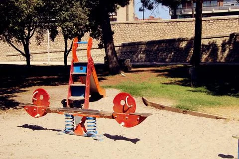 Playground in the park Stock Photos