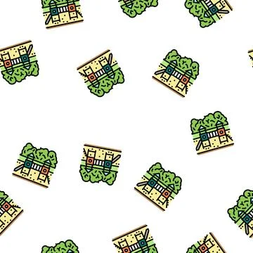 Playground park vector seamless pattern 스톡 일러스트
