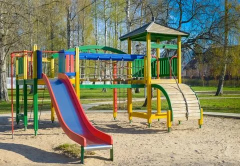 Playground Stockfoto's