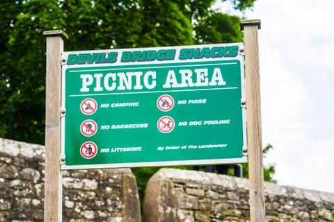 Playground, Picnic Area, Nera Devols Bridge Kirkby Lonsdale Cumbria UK Stock Photos