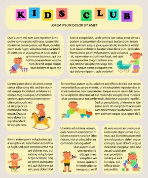 Playground poster flat illustration Stock Illustration