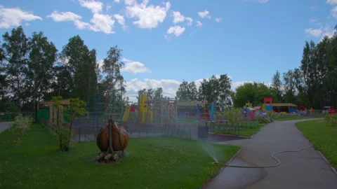 Playground with rain Stock-Footage 135282249