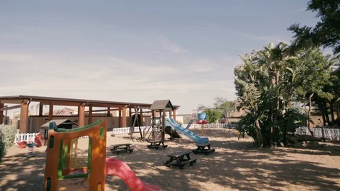 Playground on the sand Stock Footage 86487267