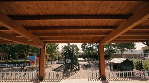 Playground on the sand Stock Footage 86487316