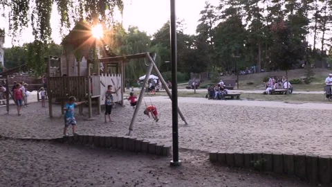 Playground in the sand Video stock 132830405