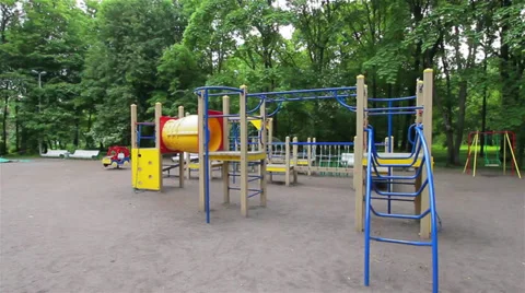 Playground, short obstacle course Stock Footage 35624638