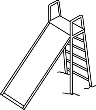 Playground slide icon. Stock Illustration