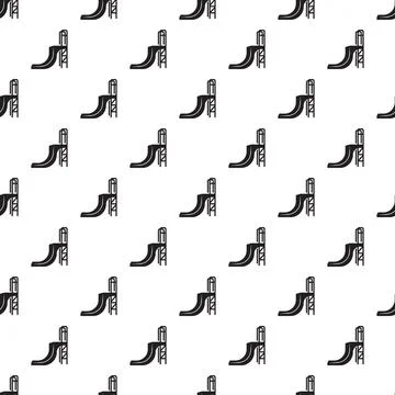 Playground slide icon repeating pattern for background Stock Illustration