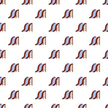 Playground slide seamless pattern for kids fun イラスト素材