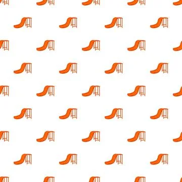 Playground slide toy seamless pattern for children's fun Stock Illustration