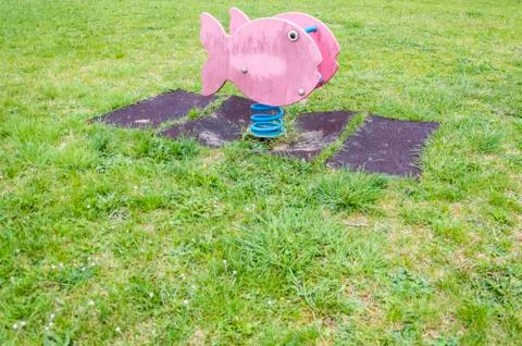 Playground spring fish Stock Photos