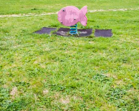 Playground spring fish Foto stock