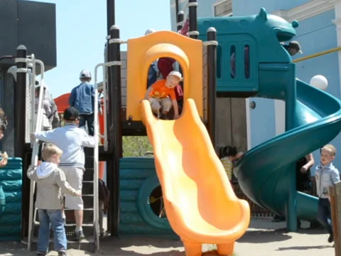 Playground in the spring. Related clips are in my portfolio in 1920x1080. Stock Footage 45203504