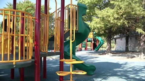 Playground Static with Kid-Pond5 Settings Stock Footage 8554061
