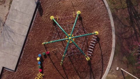 Playground Structure Aerial Stock Footage 224397049