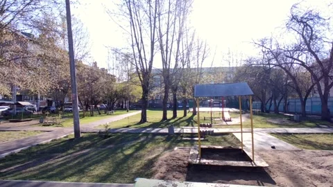 Playground on a sunny day Stock Footage 241637074