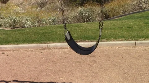Playground Swing in Motion Video stock 49109661