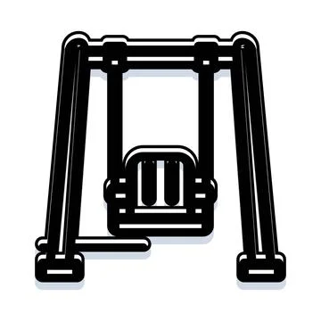 Playground swing set creating happy childhood memories Stock Illustration