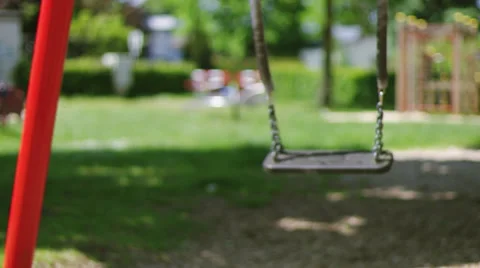 Playground swing set full shot version 1 Stock Footage 35314961