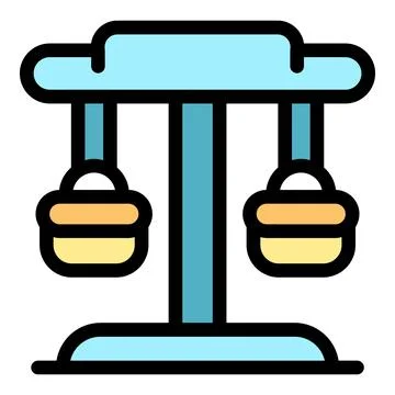 Playground swinging cradle balancing fun for kids entertainment Stock Illustration