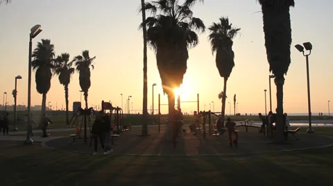 Playground in Tel Aviv Video stock 34425369