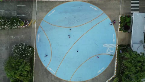 Playground. Top view. Drone video. Video stock 295410265