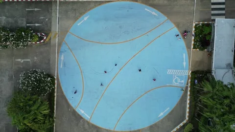 Playground. Top view. Drone video. Stock Footage 295410318