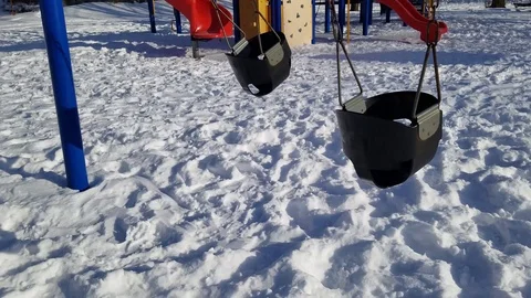 Playground in winter 5 Stock-Footage 102242220