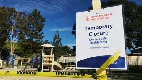 Playgrounds closed due to coronavirus outbreak Stock Footage 127069360