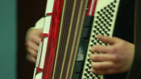 Playing in accordion Stock Footage 22152684