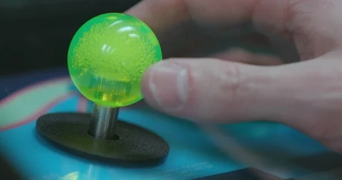 Playing Arcade Machine with 4-Way Joystick Controller Vídeo Stock 88225730