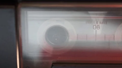 Playing audio cassette Stock Footage 105940675