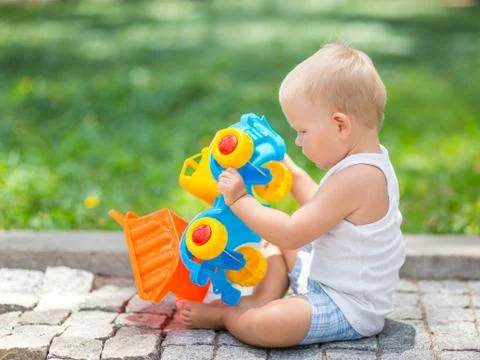 Playing baby Stock Photos