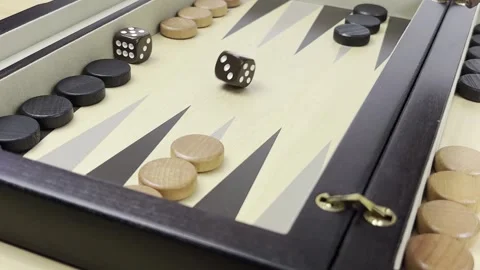 Playing backgammon close-up Stock-Footage 310209849