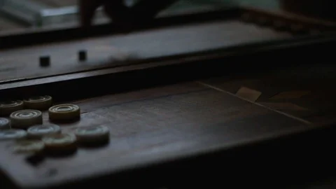 Playing backgammon closeup Stock Footage 118711370