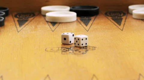 Playing backgammon Stock Footage 40715601