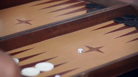Playing backgammon timelapse fast motion Stock Footage 68025591