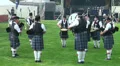 Playing bagpipe band at Highland Gathering HD Footage
