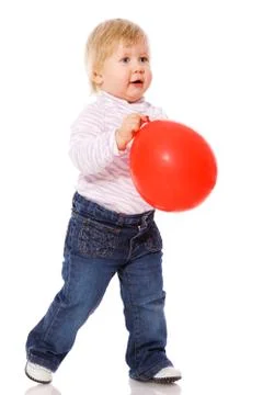Playing with balloon Stock Photos