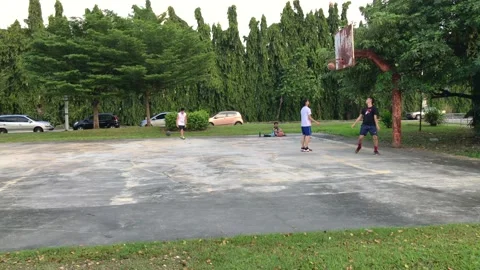 Playing basketball Stock Footage 133789556
