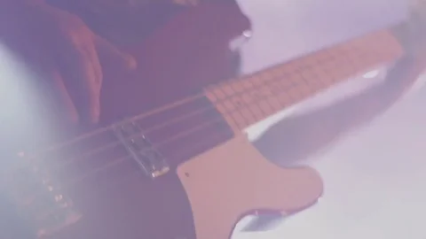 Playing Bass 4 Strings Stock Footage 78766882