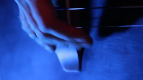 Playing Bass close up Stock Footage 8976095