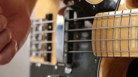 Playing the bass Stock Footage 78832549