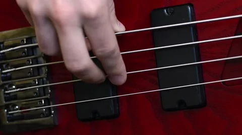 Playing Bass Guitar Stock Footage 50691174
