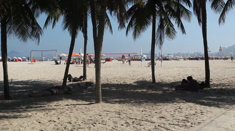 Playing beach ball Copacabana Video stock 37656411