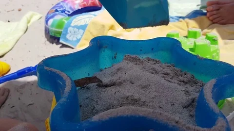 Playing on the beach Stock Footage 79075114