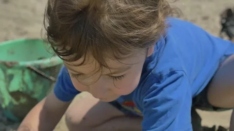 Playing on the beach Stock Footage 83629005