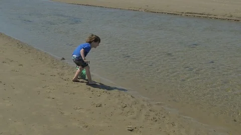 Playing on the beach Stock Footage 83629114