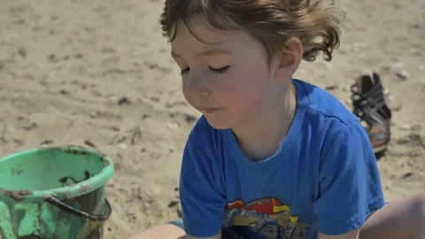 Playing on the beach Stock Footage 83629115