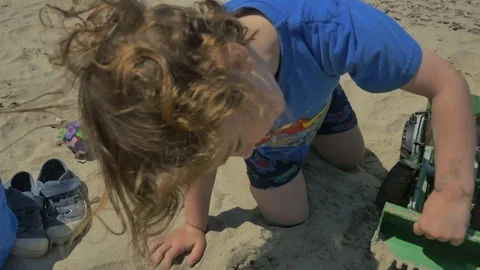 Playing on the beach Stock Footage 83629134